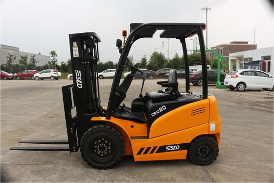Βιομηχανικό μίνι ηλεκτρικό Forklift 2000kgs φορτίο με το πνευματικό ελαστικό αυτοκινήτου